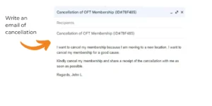 cancel orangetheory membership by email